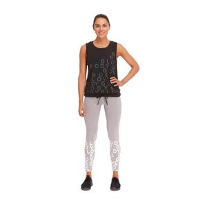 Body Glove Women's Gray Graphic Print High Waisted 7/8 Leggings